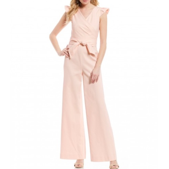 📫 SOLD 📫 Antonio Melani Pink Cap Sleeve Jumpsuit - Picture 1 of 9